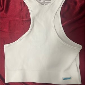 White PLT Sport Sports Bra/Top